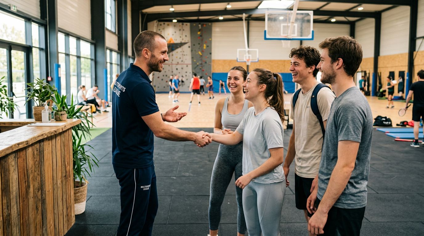 Jeune sportif dans un club
