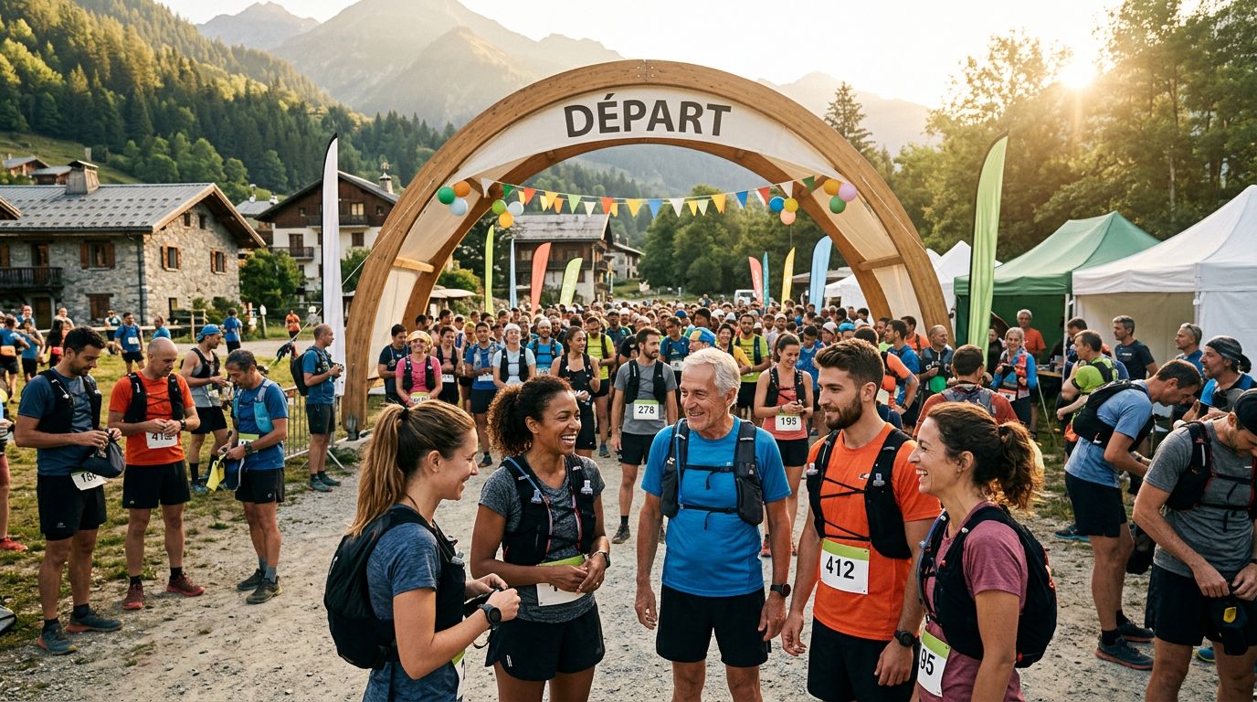 Groupe de sportifs lors d'un événement
